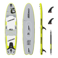 Inflatable Solid Tandem DC ISUP - GREY/FLUO Color - Length 12'2" / 371 cm - HS-CNB001270 - hydrosport Cressi